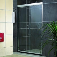酒店移门式简易淋浴房 屏风形钢化玻璃浴室 整体卫浴淋浴房