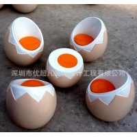 深圳杜克实业玻璃钢蛋壳组合座椅