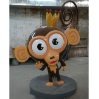 猴子雕塑，动物雕塑烤漆，北京卡通雕塑
