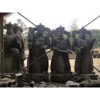 四大天王雕塑 人物仿古石雕