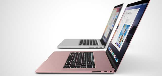 新一代MacBookPro渲染设计图：玫瑰金更轻薄