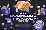 商业与金融3D图标