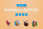3D夏季活动图标