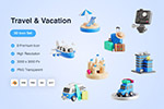 旅行和度假3D图标