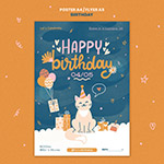 猫咪生日派对海报