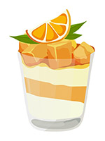 橘子布丁3d插画