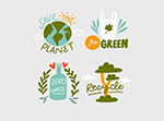 绿色环保环保徽章