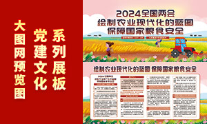 2024年两会报告保障国家粮食安全展板