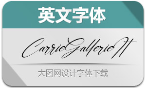 CarrieGallerie-Italic(英文字体)
