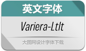 Variera-LightItalic(英文字体)