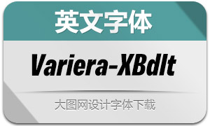 Variera-ExtraBoldItalic(英文字体)