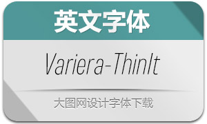 Variera-ThinItalic(英文字体)