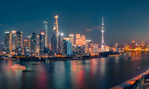 上海外滩夜景高清摄影图片