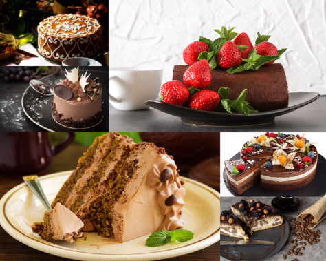 草莓巧克力生日蛋糕摄影高清图片