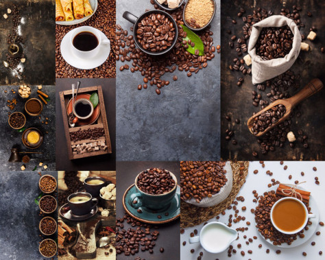 咖啡果食材展示摄影高清图片
