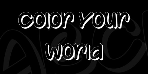 Color Your World Font 英文字体