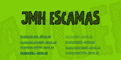 JMH Escamas Font Family 英文字体