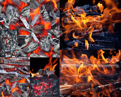碳火火焰摄影高清图片