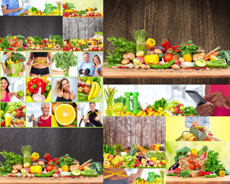 营养蔬菜组合摄影高清图片