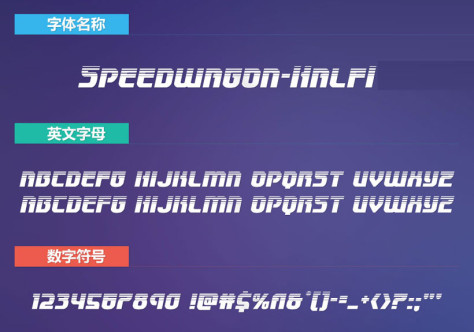 Speedwagon-HalfIt英文字体下载