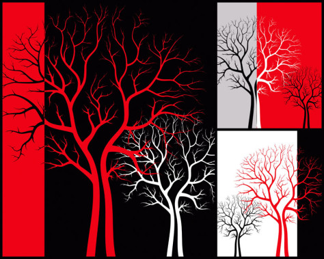 树枝抽像无框画高清图片
