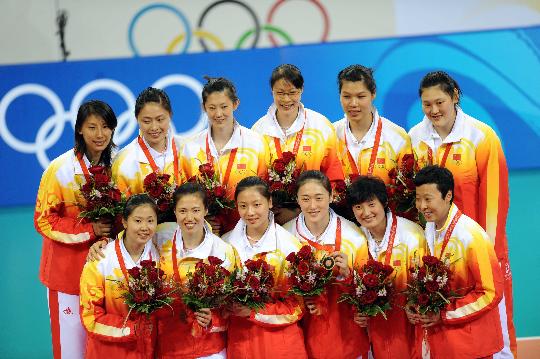 2008年北京奥运会中国女排获季军