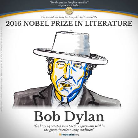 美国民谣歌手鲍勃-迪伦获2016诺贝尔文学奖