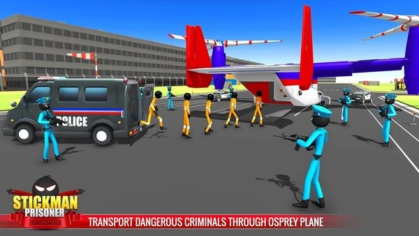 运送犯人（Police Plane Stickman Criminals Transporter Game）