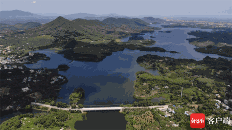 Une vue aérienne du réservoir de Chitian. (Photo / Xinhainan app)