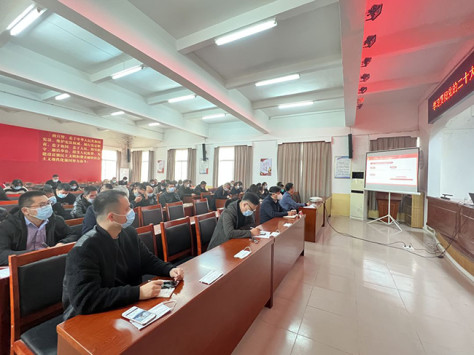 沙埔镇召开深入学习贯彻党的二十大精神会议照片。沙埔镇供图