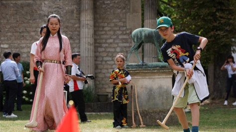 Children experience cultural activities at China House for Paris 2024 Olympic Games