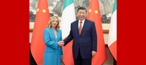 Xi meets Italian prime minister, calls for upholding Silk Road spirit