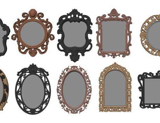 卫浴镜, 雕花镜子, 装饰挂镜