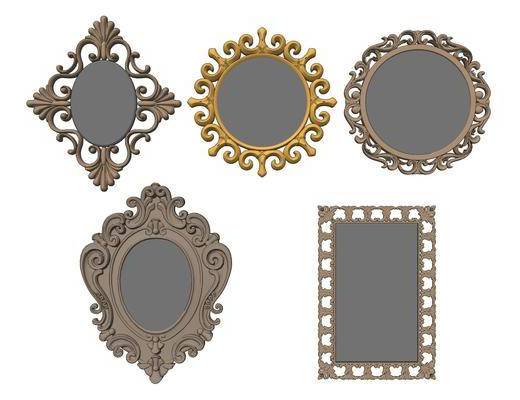 卫浴镜, 雕花镜子, 装饰挂镜