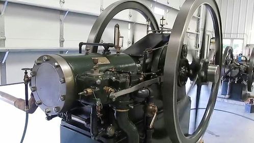 古董燃气发动机发动机 机械之美 机械设计 机械设备 机械迷