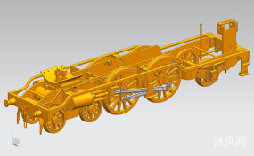 蒸汽机车车架模型图纸合集的封面图