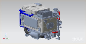 110kW氢燃料电池发动机总装配图纸合集的封面图