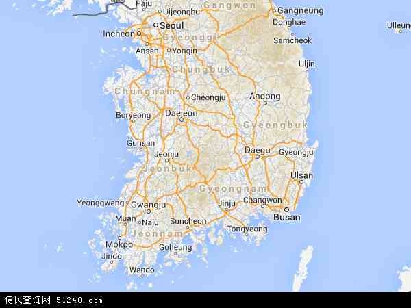 韩国卫星地图 - 韩国高清卫星地图 - 韩国高清航拍地图 - 2024年韩国高清卫星地图
