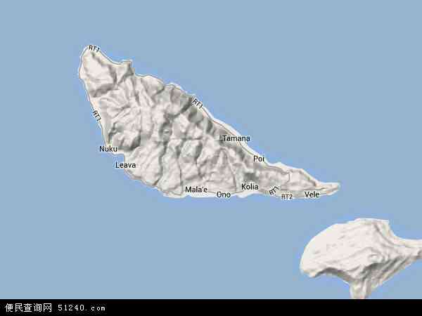 瓦利斯和富图纳群岛地形图 - 瓦利斯和富图纳群岛地形图高清版 - 2024年瓦利斯和富图纳群岛地形图