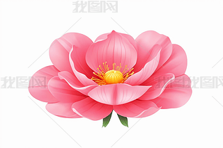 粉色花朵图标插图图片
