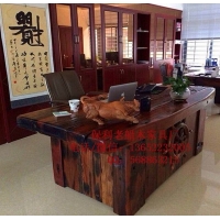 老船木办公家具办公桌椅子，沉船木现代中式办公台，实木办公桌子